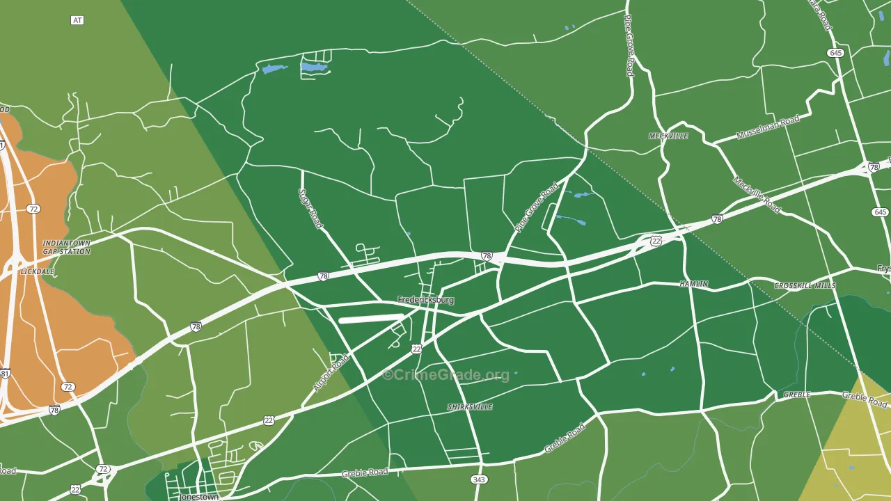 17026, PA Map of Drug-Related Crime Rates