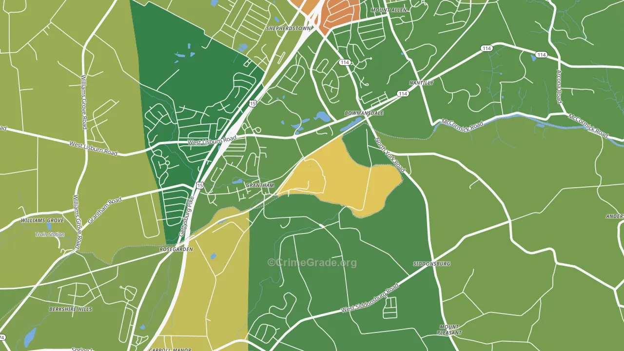 17027, PA Map of Drug-Related Crime Rates