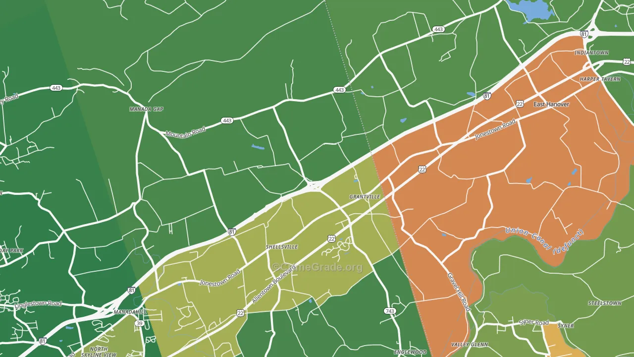 17028, PA Map of Drug-Related Crime Rates