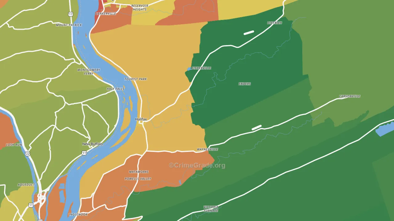17032, PA Map of Drug-Related Crime Rates