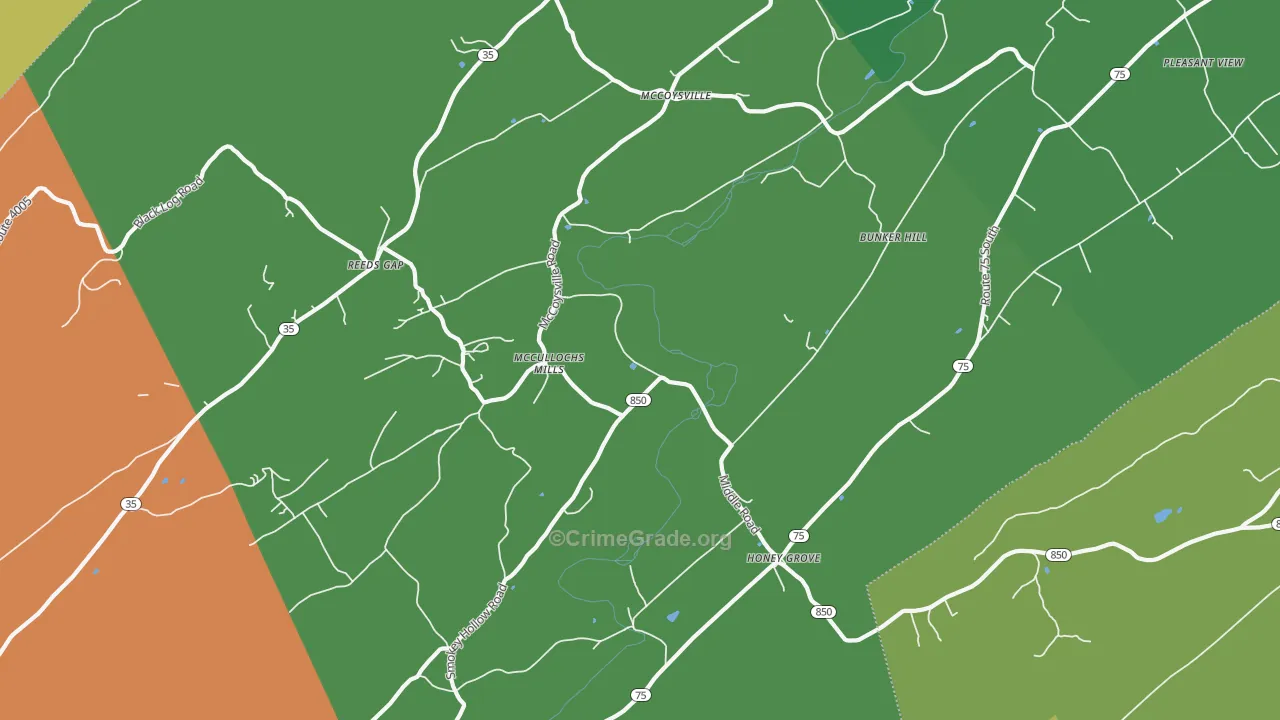 17035, PA Map of Drug-Related Crime Rates