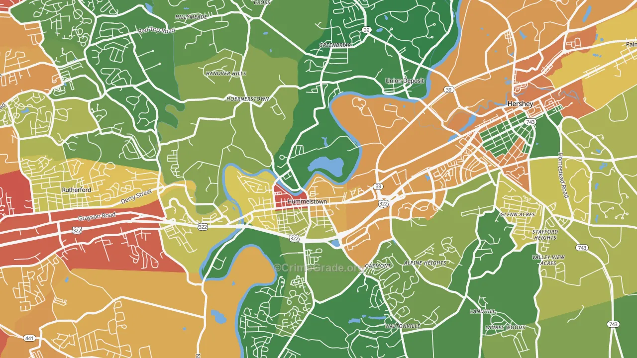 17036, PA Map of Drug-Related Crime Rates
