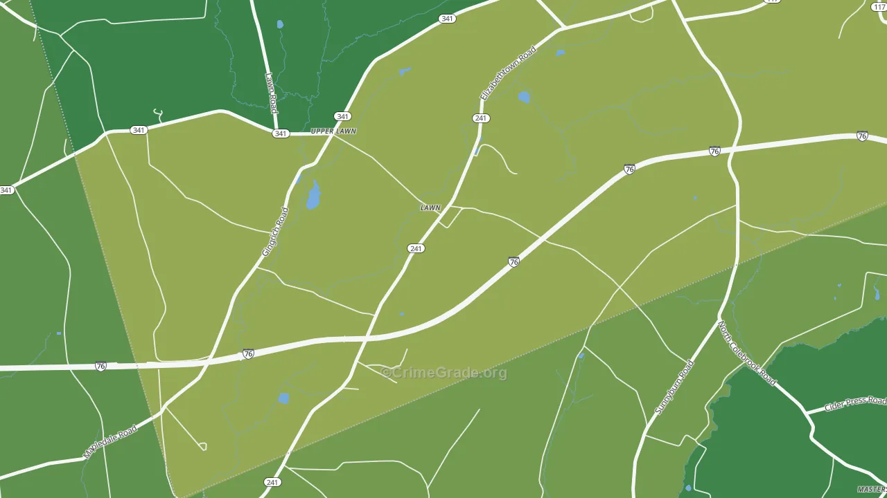 17041, PA Map of Drug-Related Crime Rates