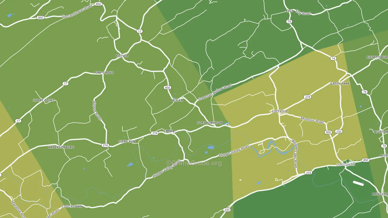 17047, PA Map of Drug-Related Crime Rates