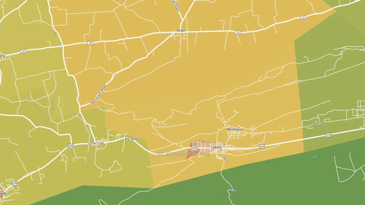 17048, PA Map of Drug-Related Crime Rates
