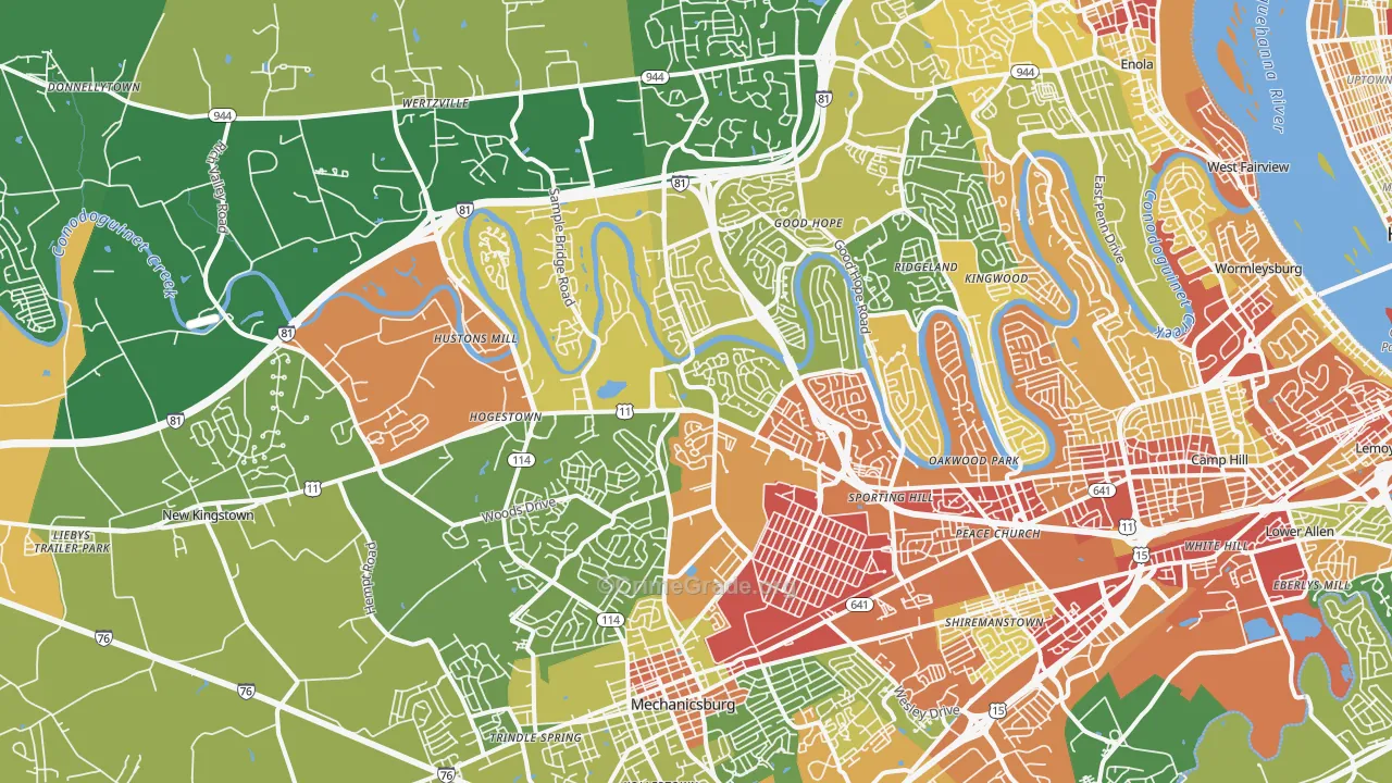 17050, PA Map of Drug-Related Crime Rates