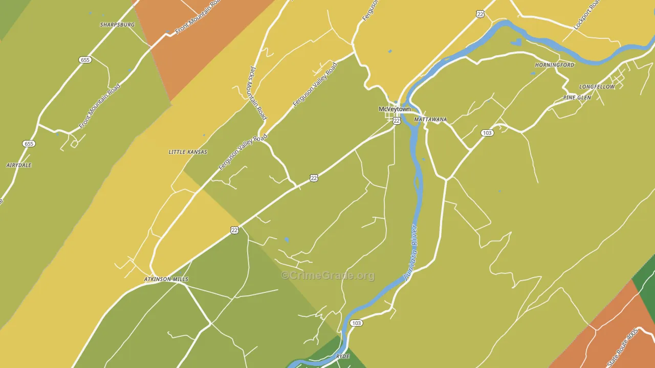 17051, PA Map of Drug-Related Crime Rates