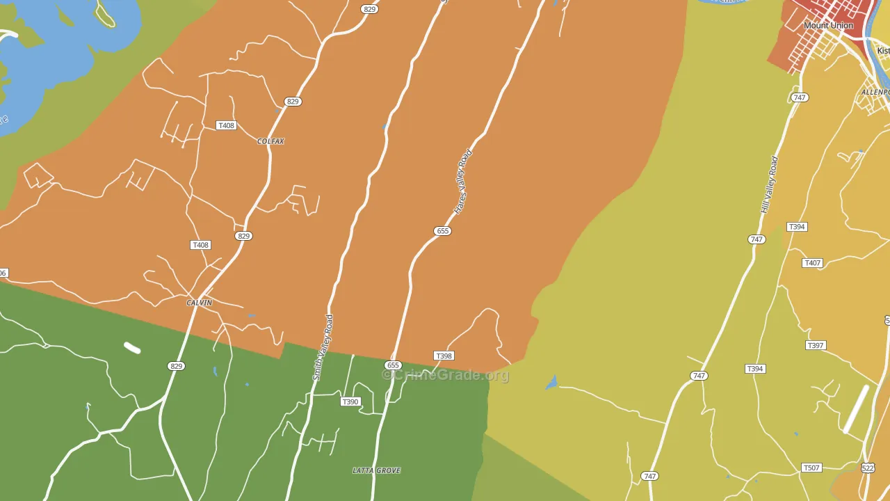 17052, PA Map of Drug-Related Crime Rates