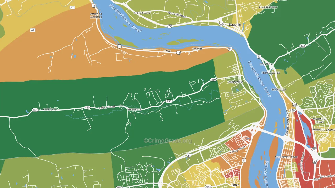 17053, PA Map of Drug-Related Crime Rates