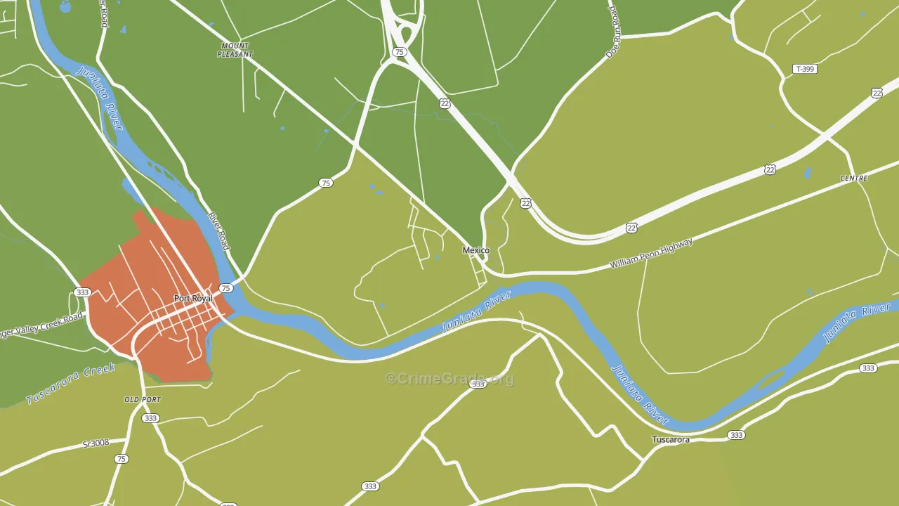 17056, PA Map of Drug-Related Crime Rates