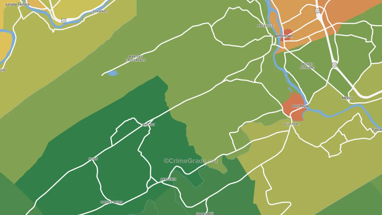 17058, PA Map of Drug-Related Crime Rates
