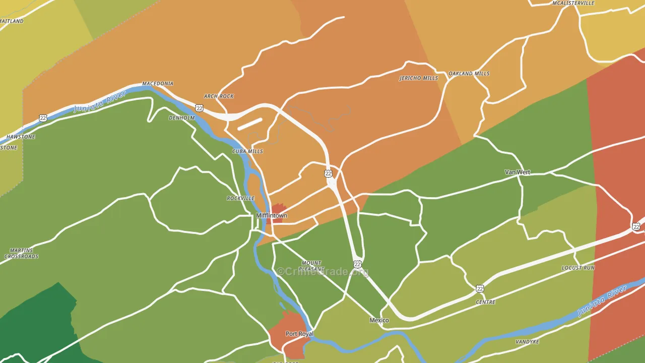 17059, PA Map of Drug-Related Crime Rates