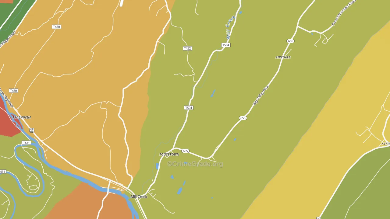 17060, PA Map of Drug-Related Crime Rates