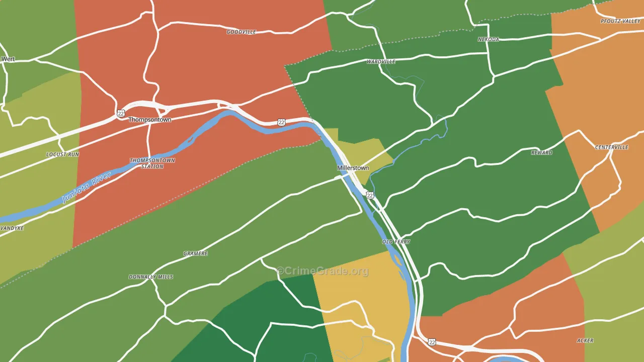 17062, PA Map of Drug-Related Crime Rates