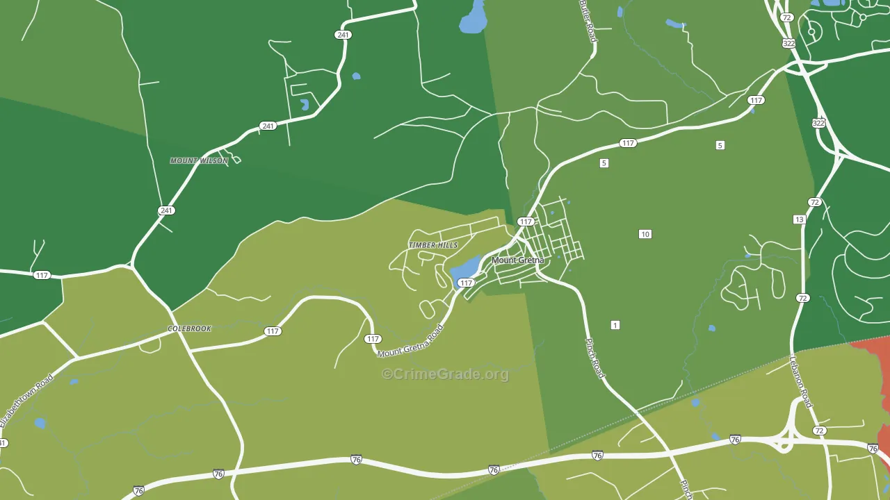 17064, PA Map of Drug-Related Crime Rates