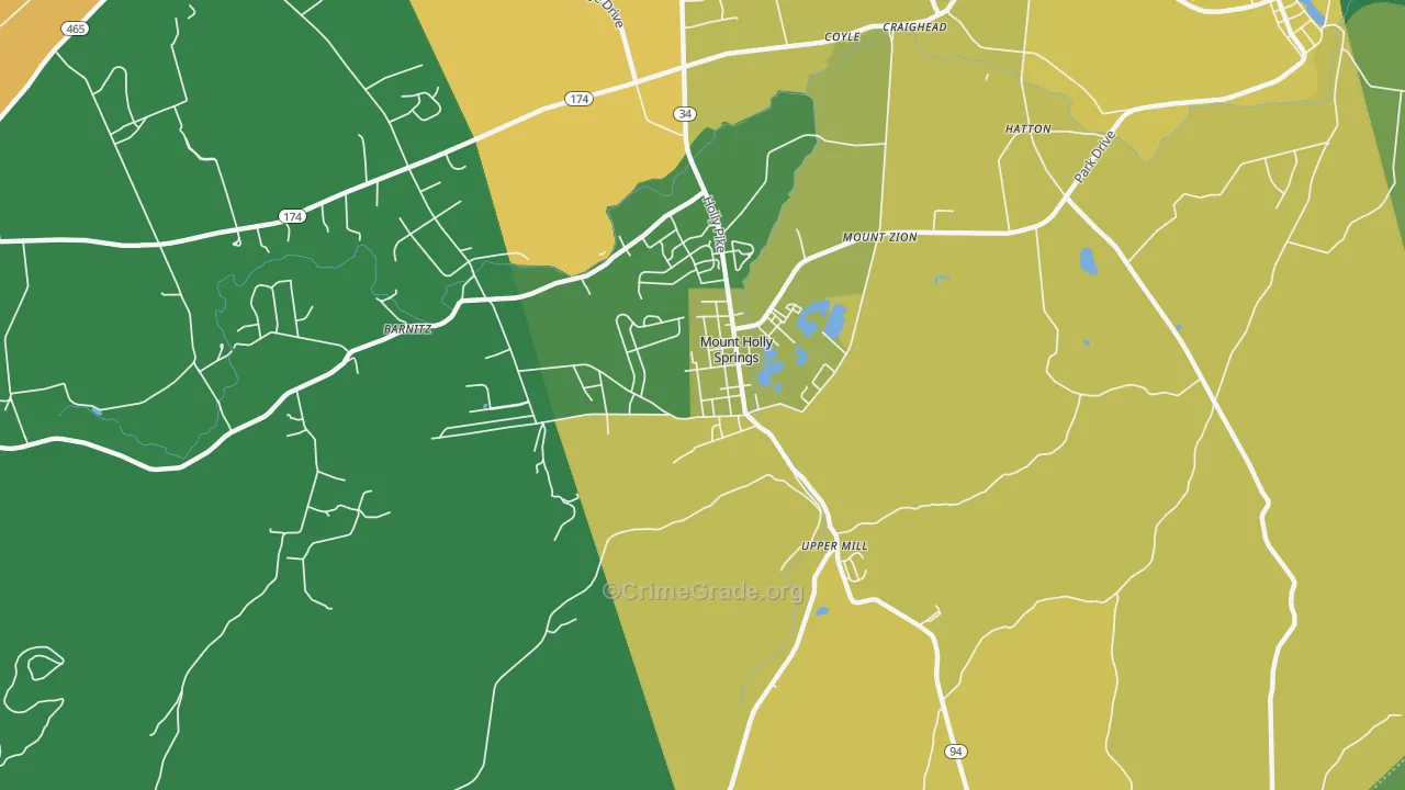 17065, PA Map of Drug-Related Crime Rates