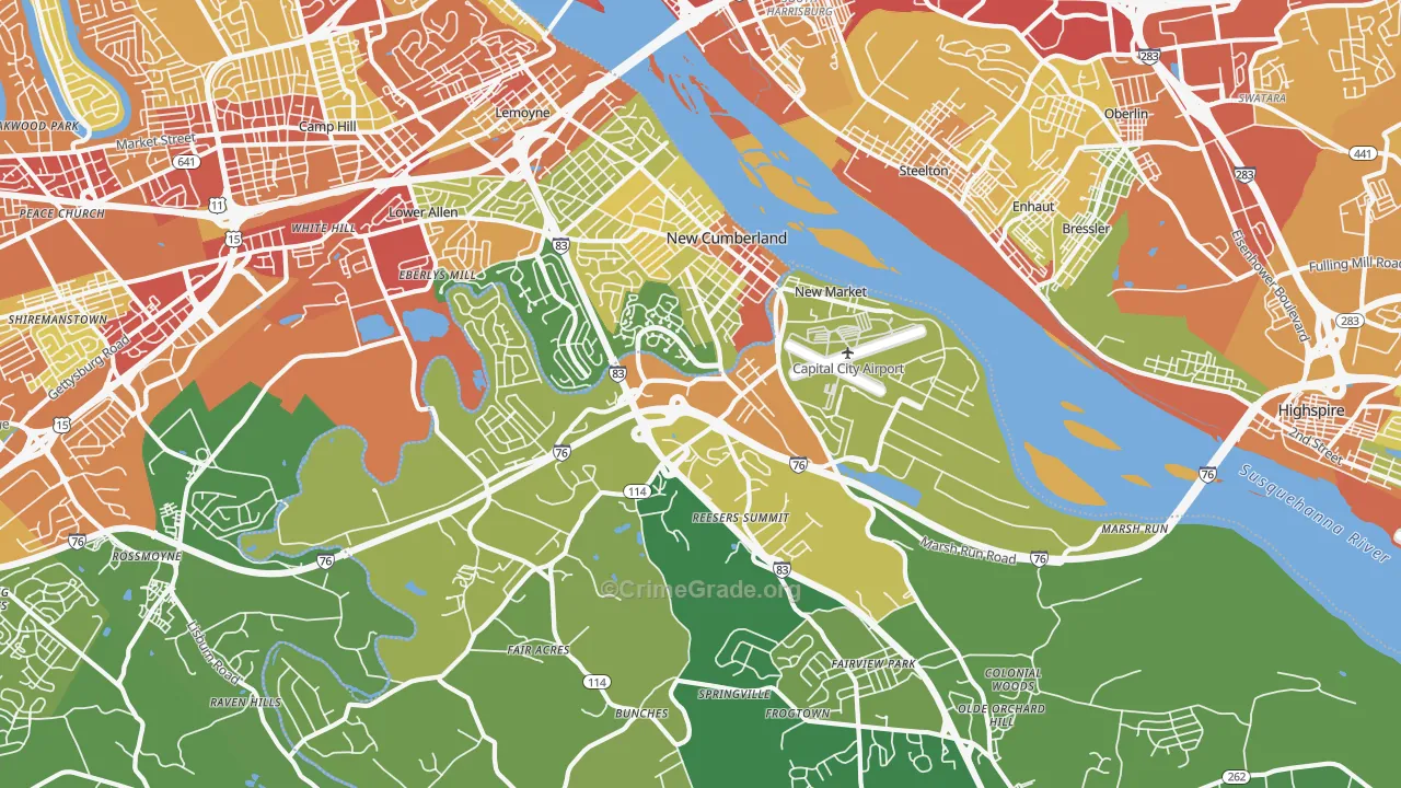 17070, PA Map of Drug-Related Crime Rates