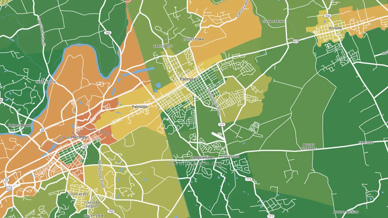 17078, PA Map of Drug-Related Crime Rates