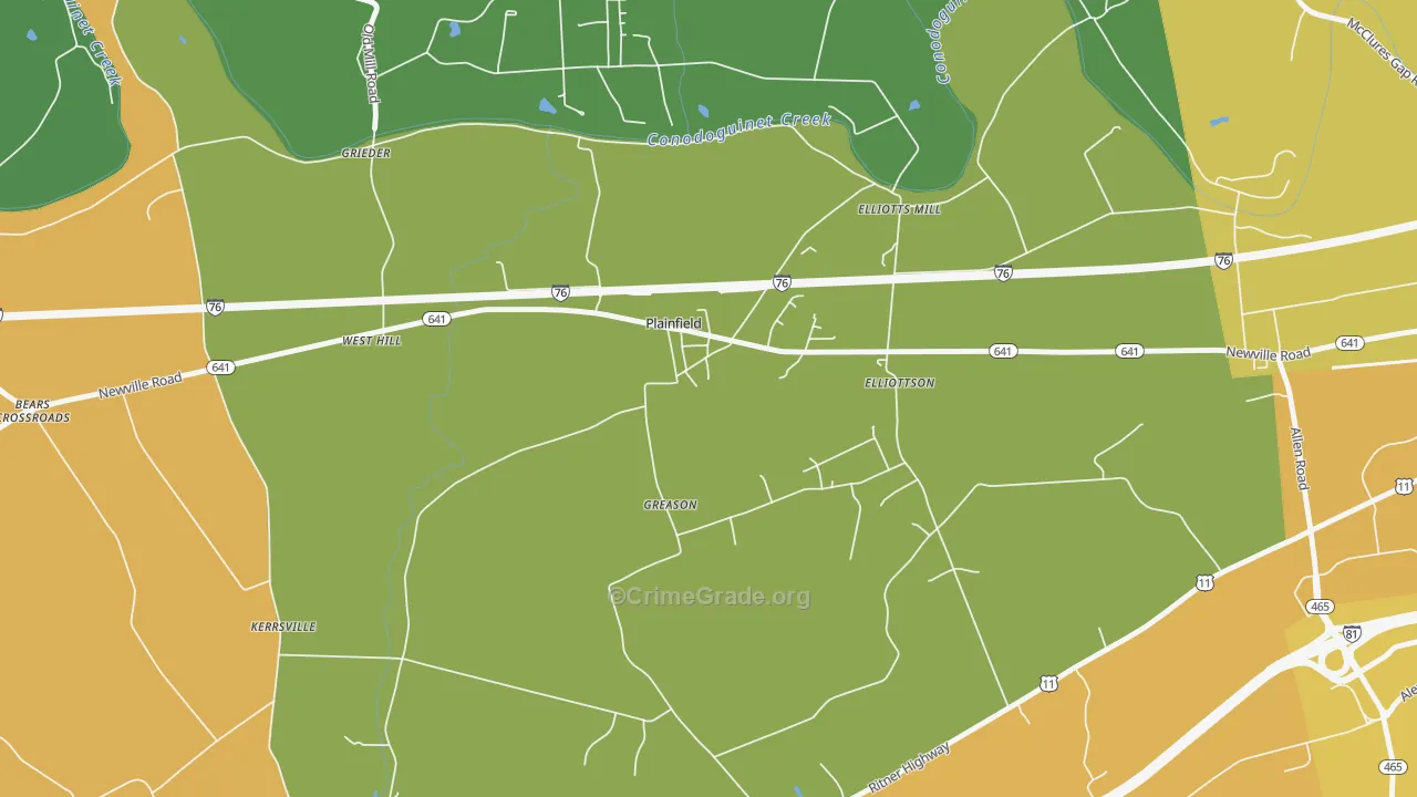 17081, PA Map of Drug-Related Crime Rates