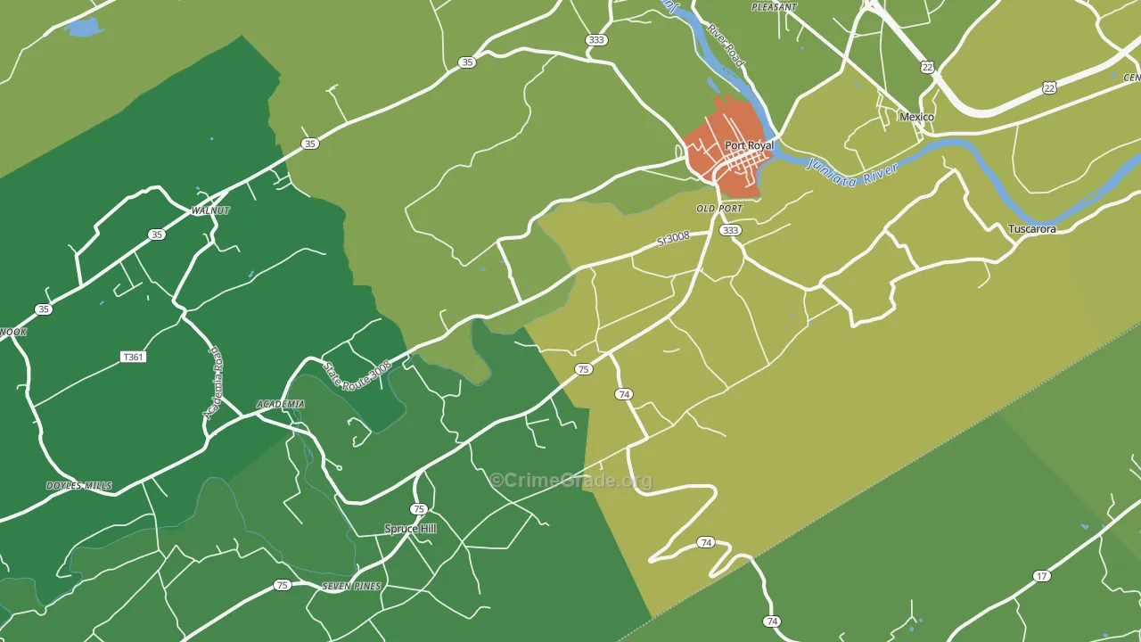 17082, PA Map of Drug-Related Crime Rates