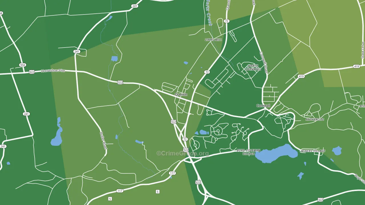17083, PA Map of Drug-Related Crime Rates