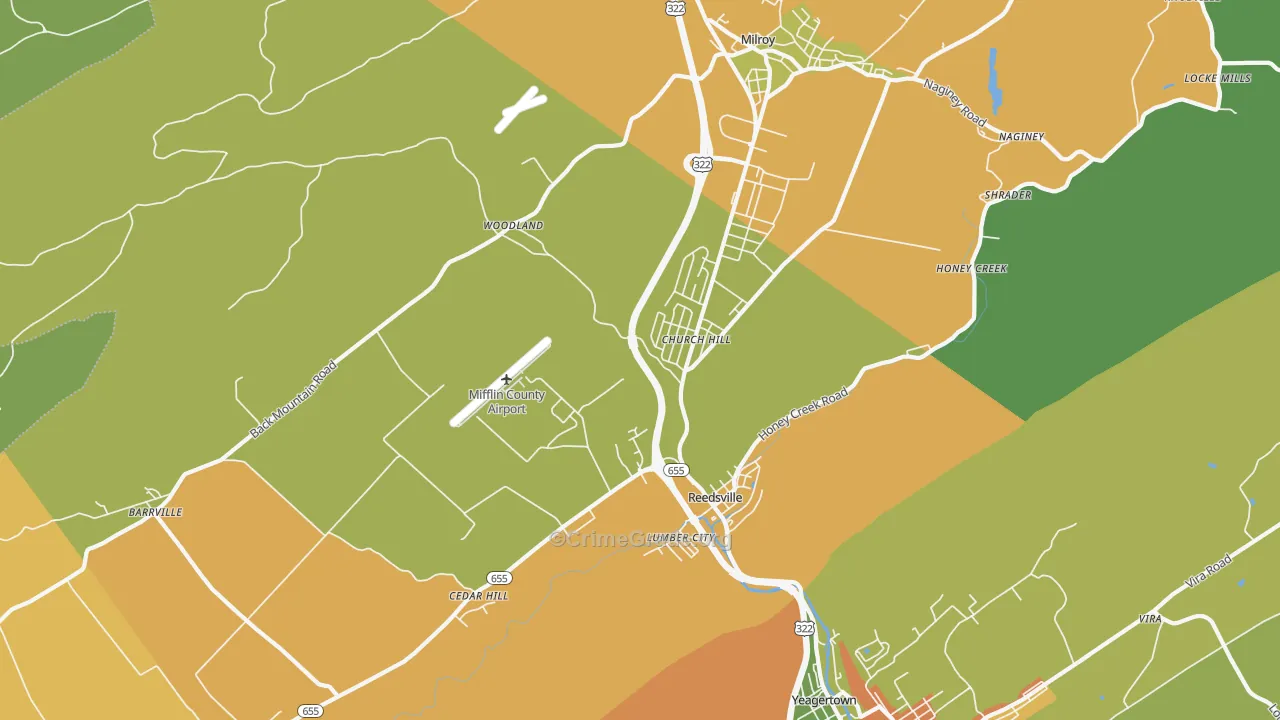 17084, PA Map of Drug-Related Crime Rates