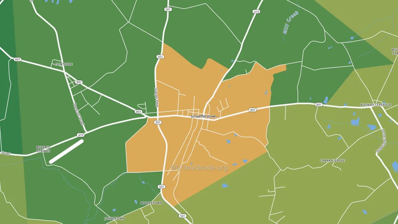 17088, PA Map of Drug-Related Crime Rates
