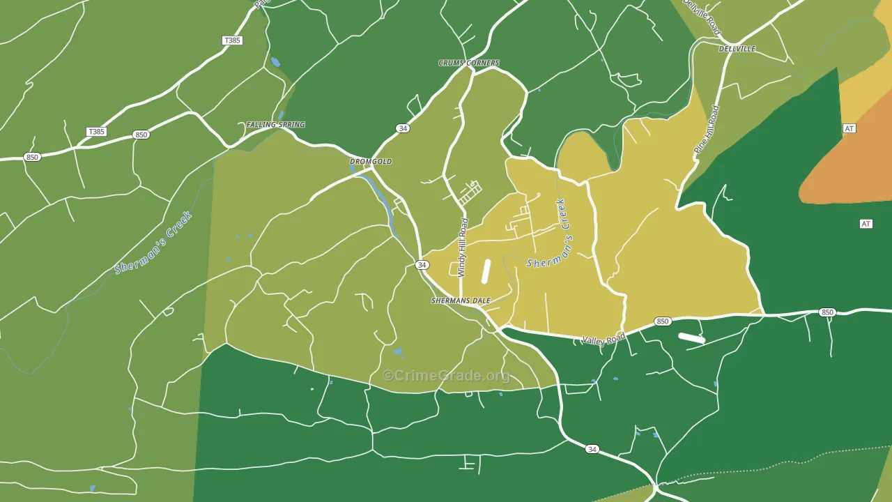 17090, PA Map of Drug-Related Crime Rates