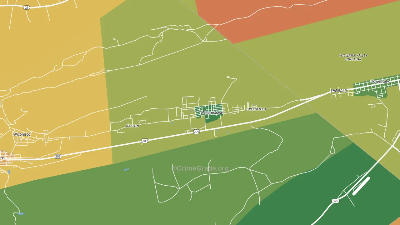 17098, PA Map of Drug-Related Crime Rates
