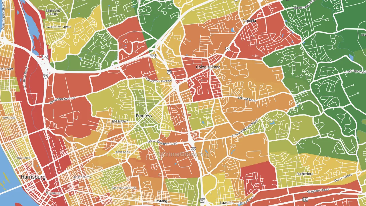 17109, PA Map of Drug-Related Crime Rates
