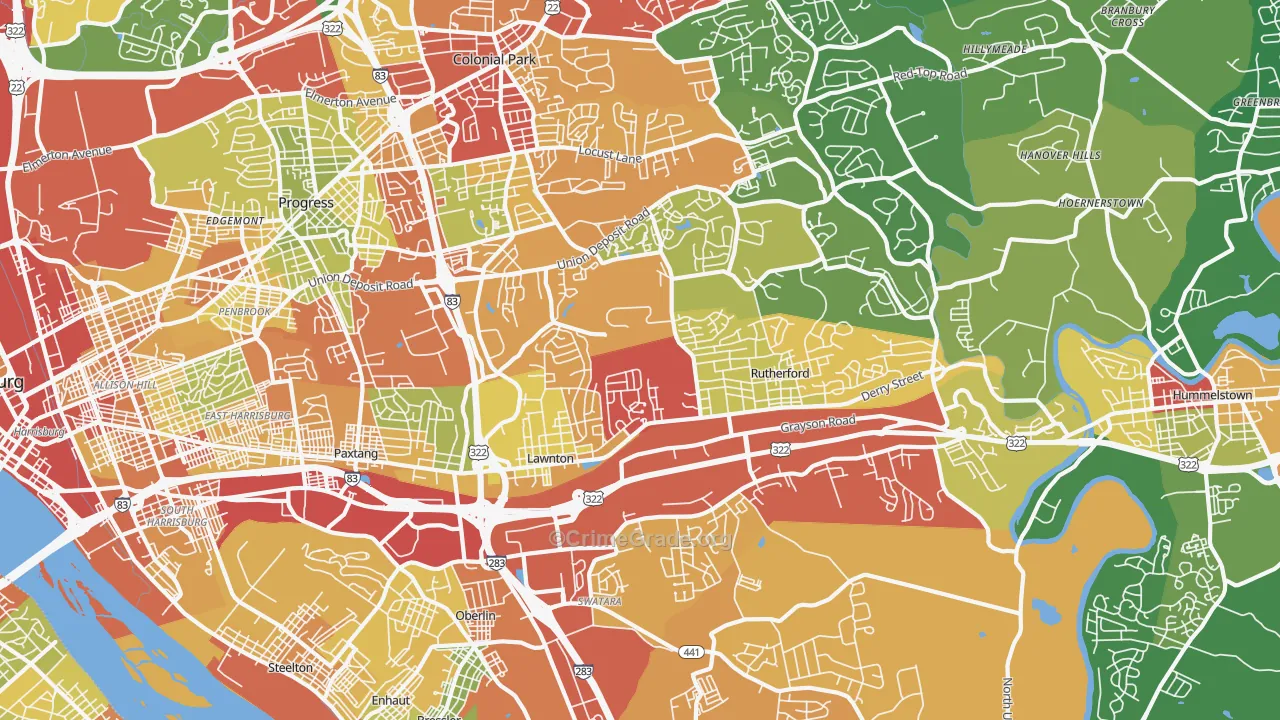 17111, PA Map of Drug-Related Crime Rates