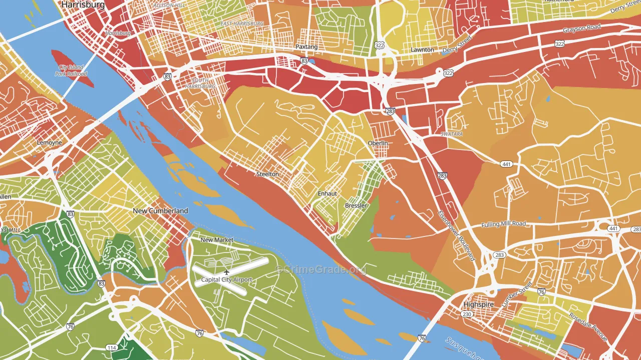 17113, PA Map of Drug-Related Crime Rates