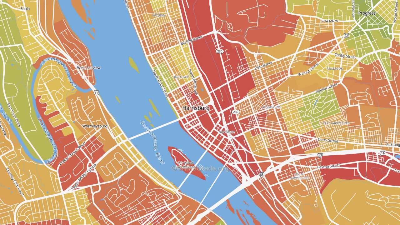 17120, PA Map of Drug-Related Crime Rates