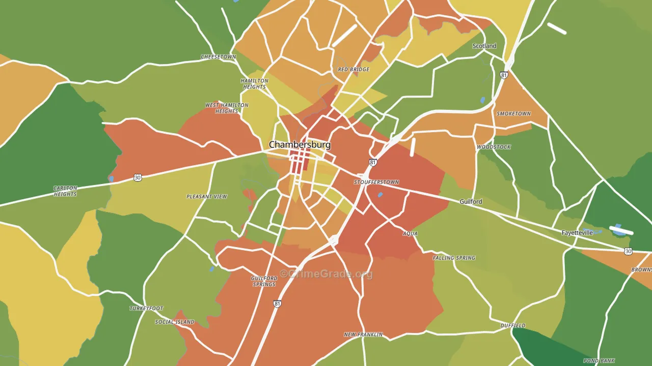 17202, PA Map of Drug-Related Crime Rates