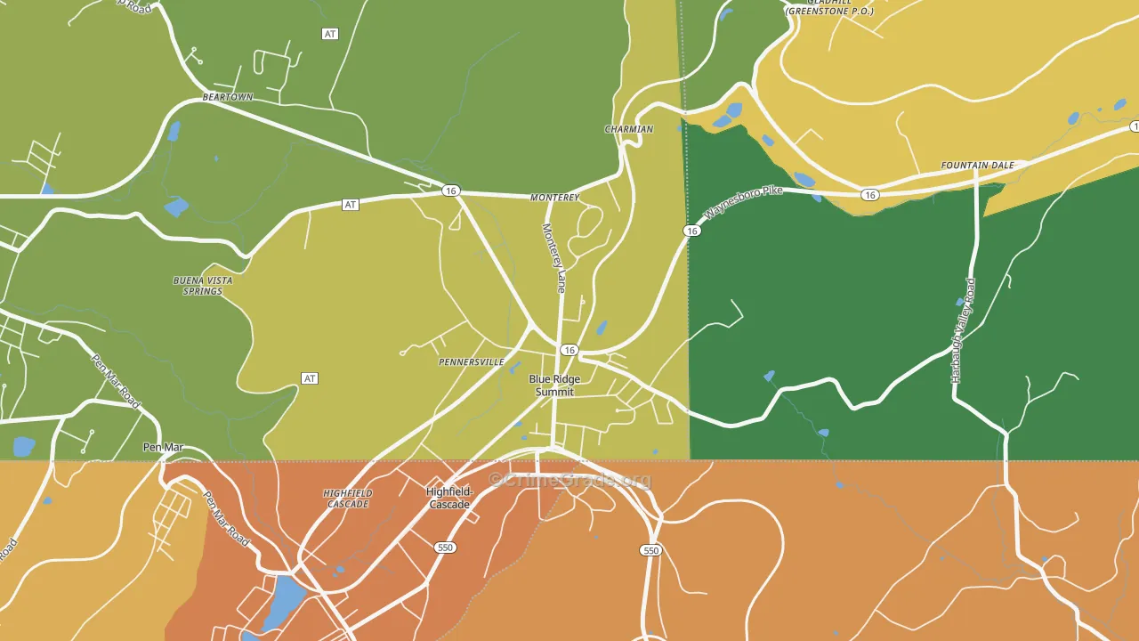 17214, PA Map of Drug-Related Crime Rates