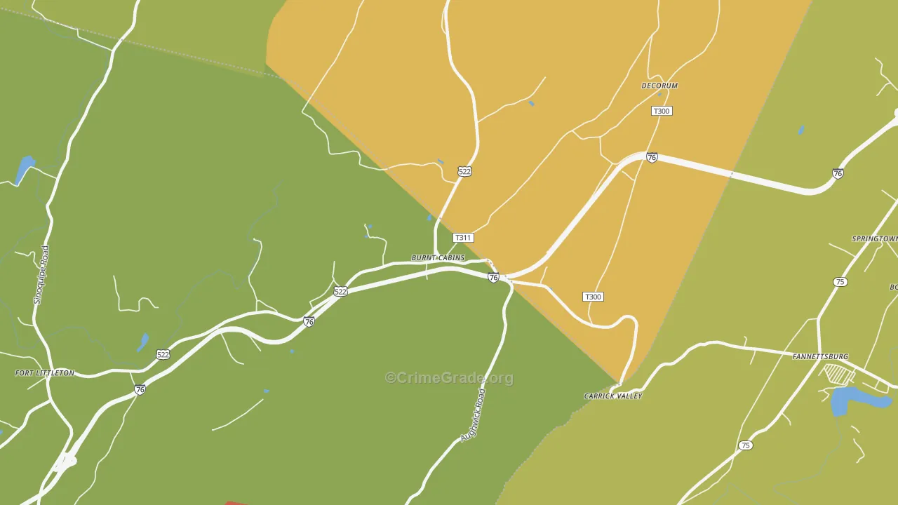 17215, PA Map of Drug-Related Crime Rates
