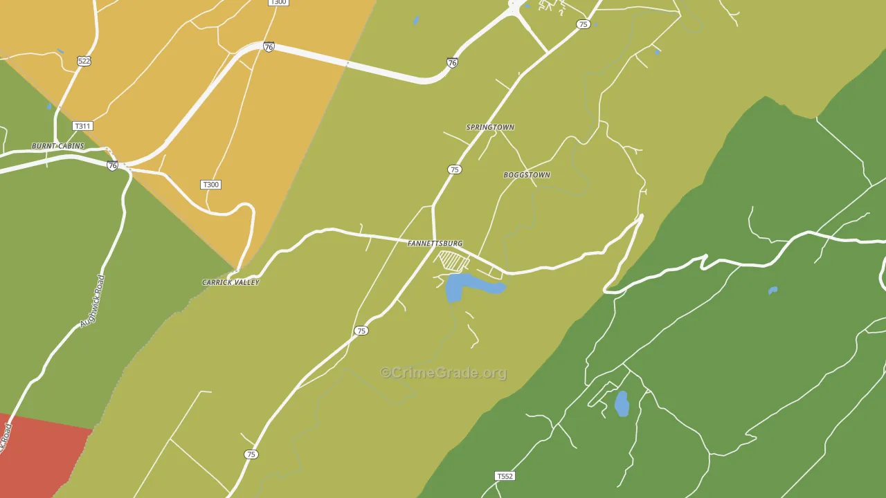 17221, PA Map of Drug-Related Crime Rates
