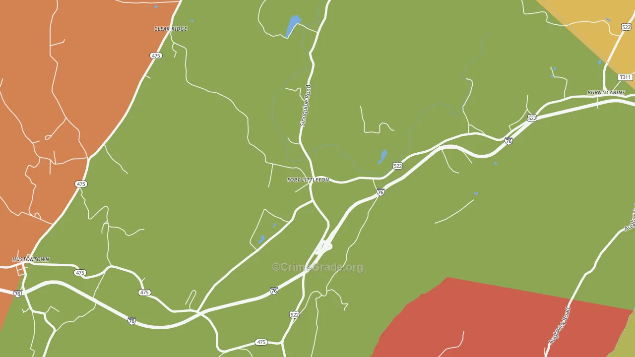 17223, PA Map of Drug-Related Crime Rates
