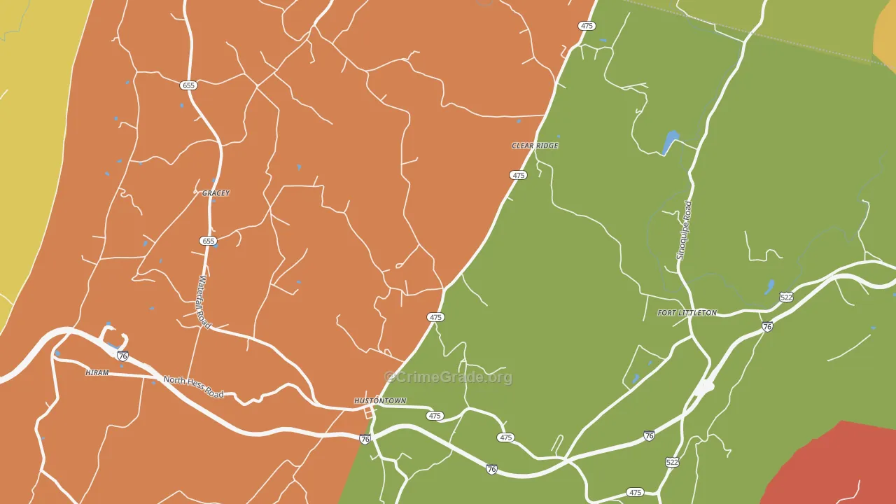 17229, PA Map of Drug-Related Crime Rates