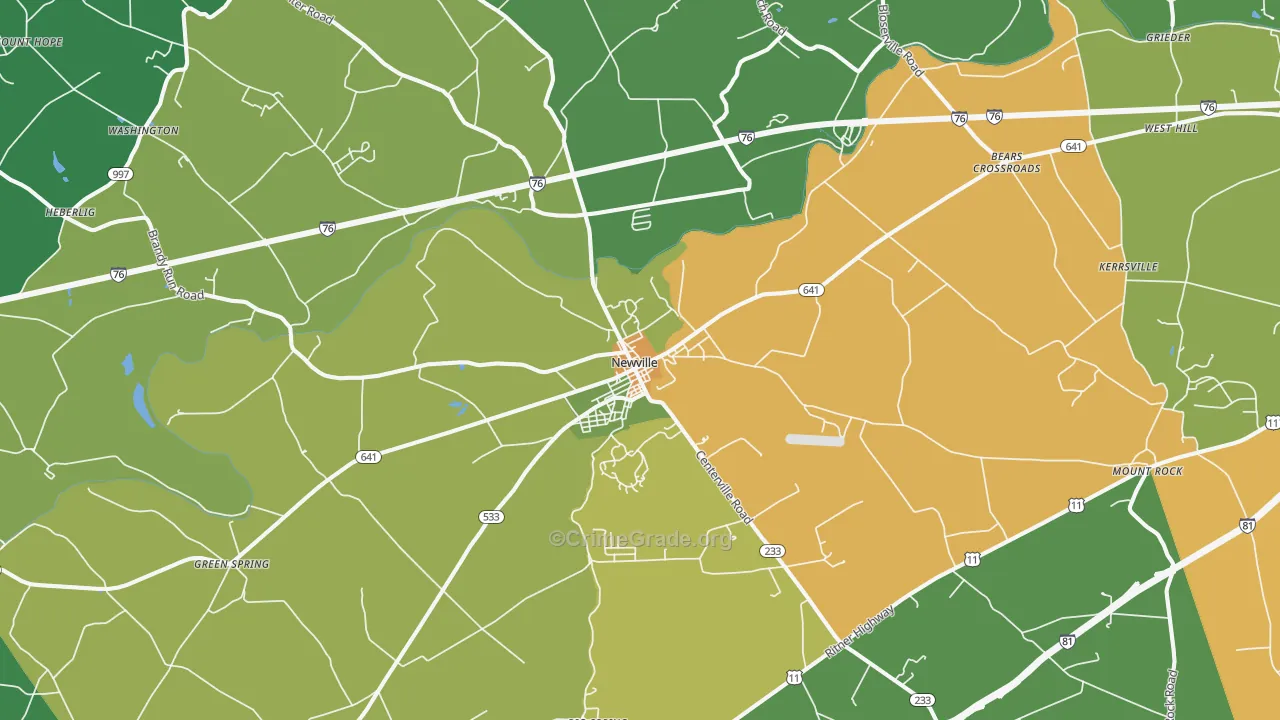 17241, PA Map of Drug-Related Crime Rates
