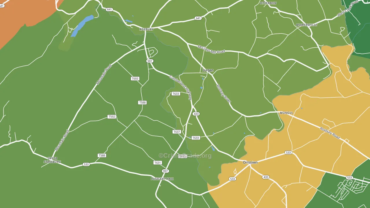 17244, PA Map of Drug-Related Crime Rates