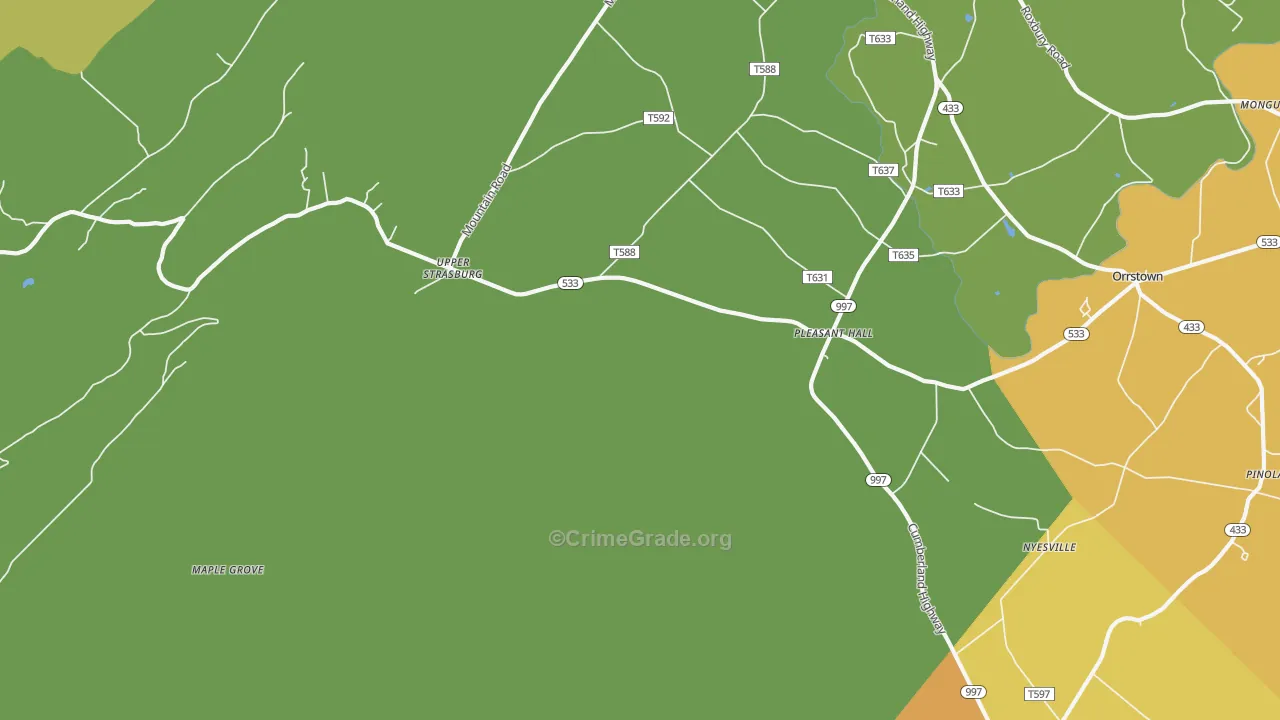 17246, PA Map of Drug-Related Crime Rates