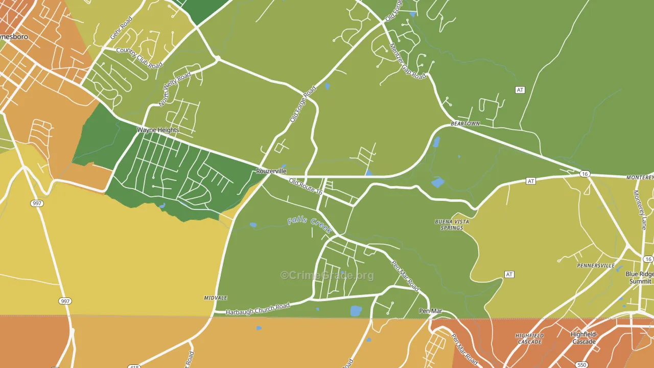 17250, PA Map of Drug-Related Crime Rates