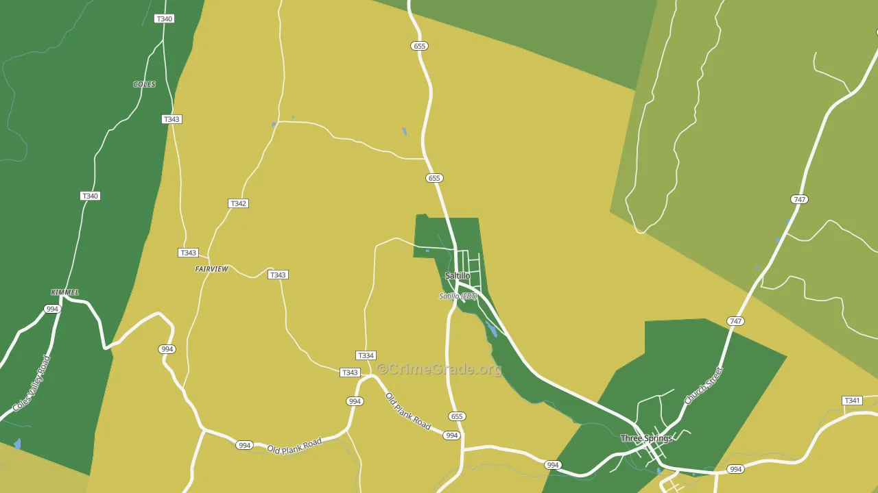 17253, PA Map of Drug-Related Crime Rates
