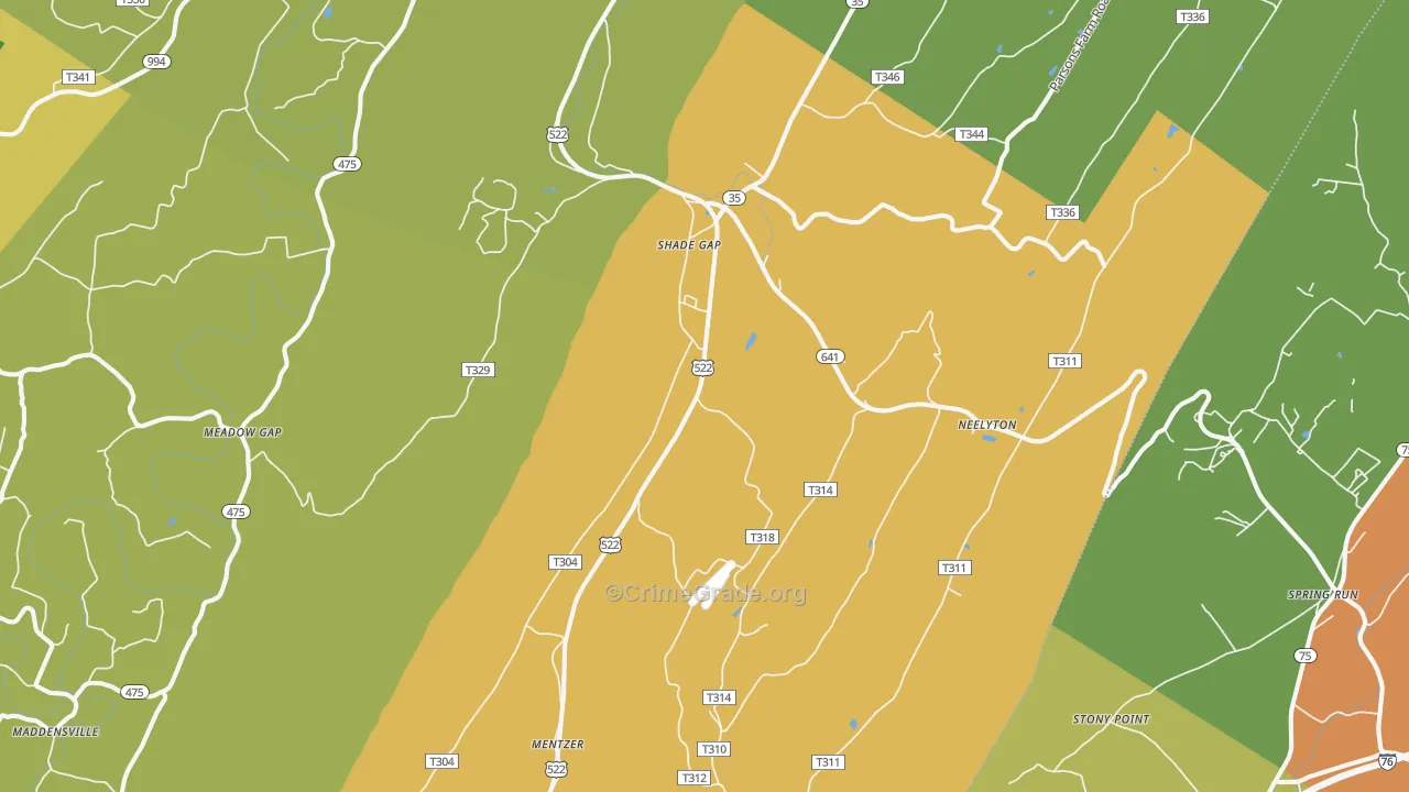 17255, PA Map of Drug-Related Crime Rates