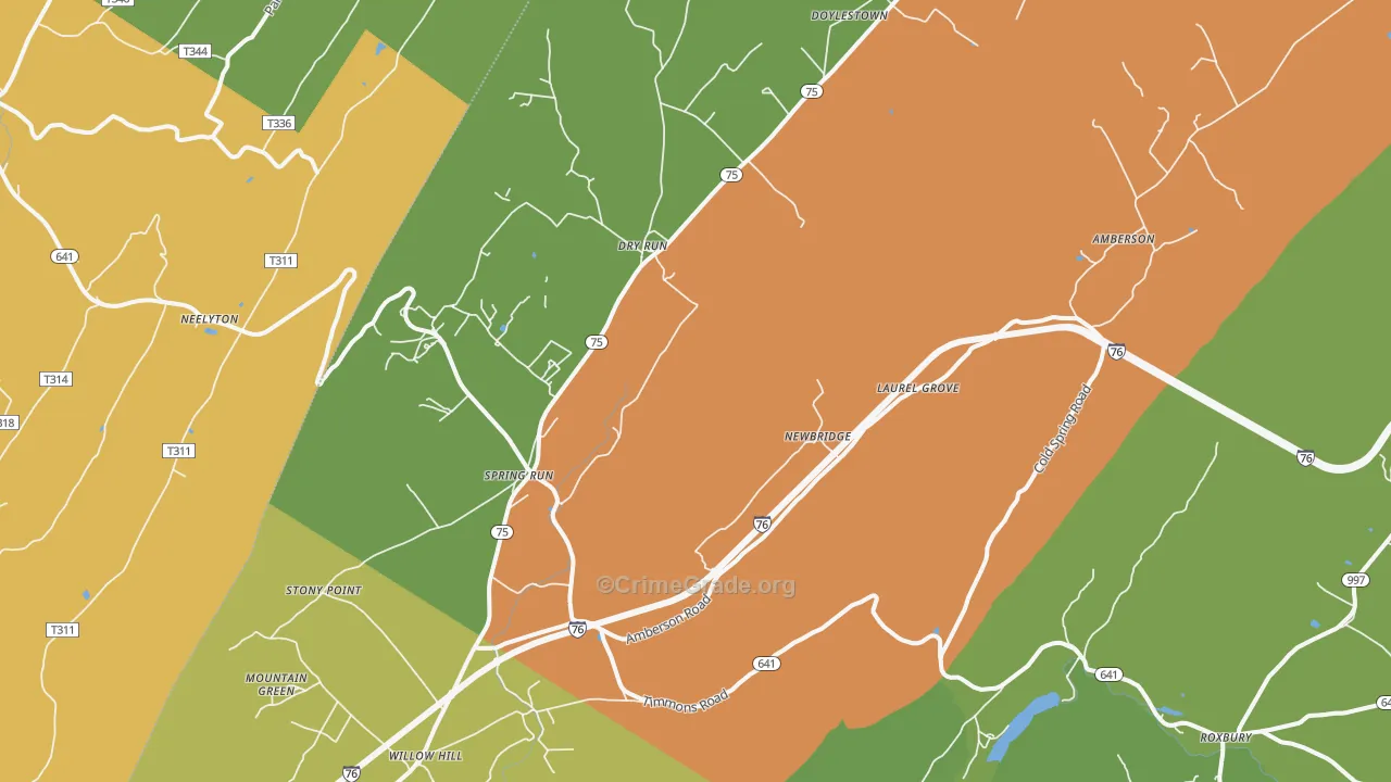 17262, PA Map of Drug-Related Crime Rates