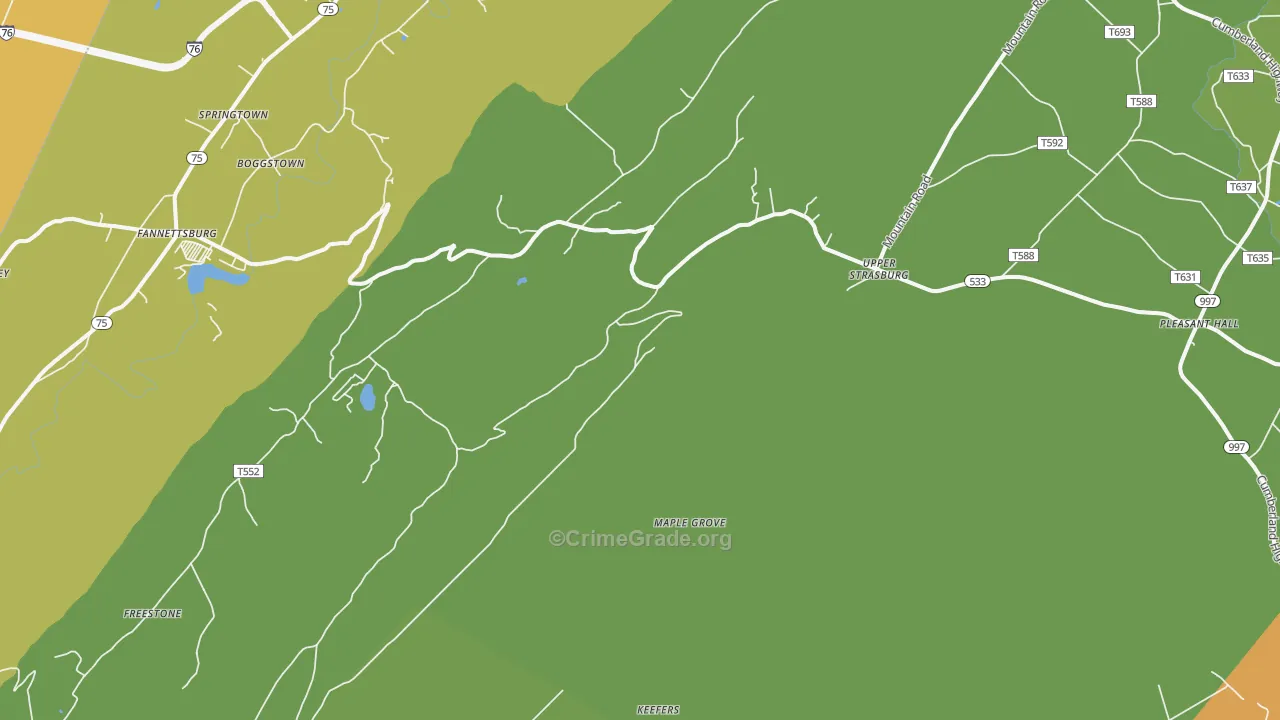 17265, PA Map of Drug-Related Crime Rates