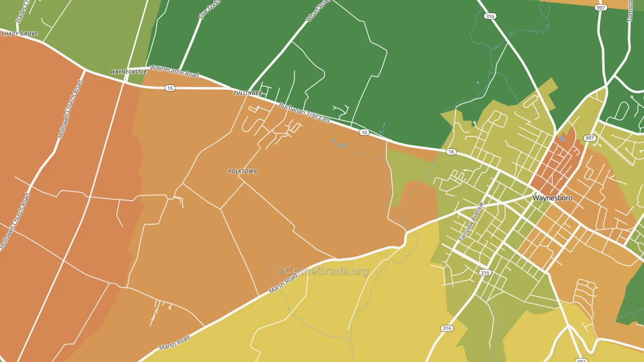 17272, PA Map of Drug-Related Crime Rates