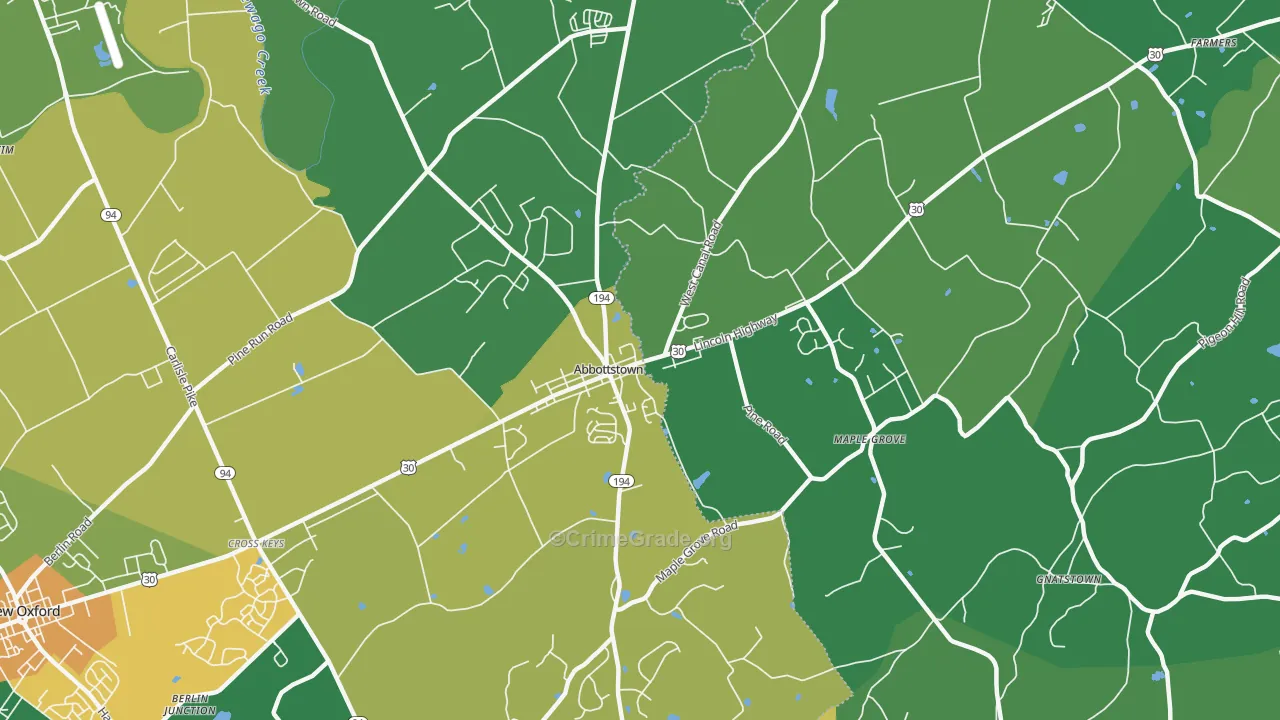 17301, PA Map of Drug-Related Crime Rates