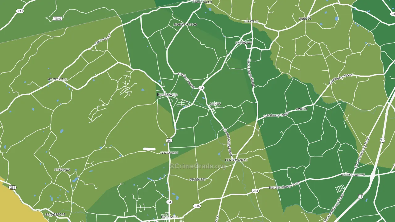 17304, PA Map of Drug-Related Crime Rates